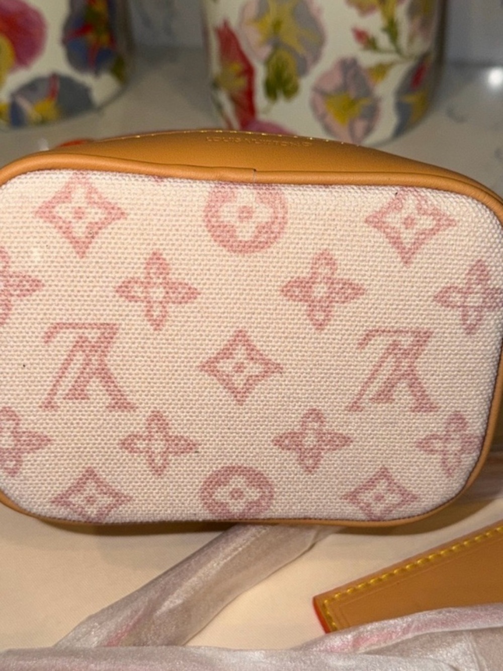 Pink Monogram Mini Bucket Crossbody Bag - Picture 4 of 6